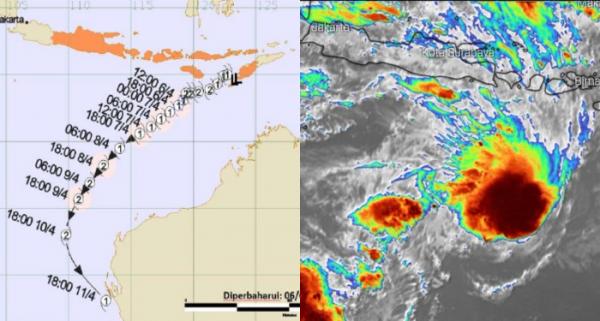 BMKG Waspadai Peningkatan Intensitas Siklon Seroja di Wilayah NTT dan NTB
